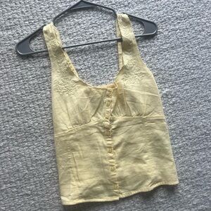 Hollister butter yellow tank top